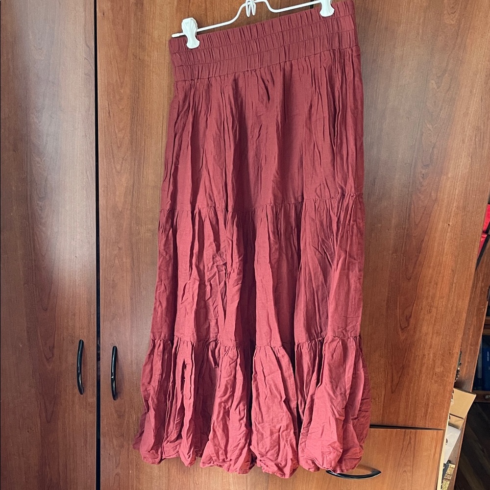 NATURAL LIFE Rust Maxi Skirt